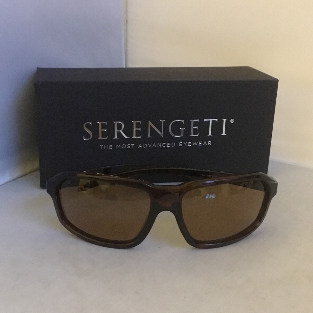 Serengeti Hext Sunglasses Polarized in Brown.
